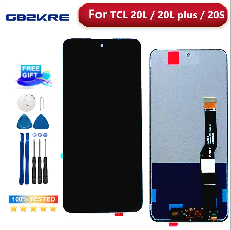 

6.67 inch Tested For TCL 20S 20L 20L+ 20lite LCD Display Touch Screen Assembly Replacement For TCLT774H T774B T775H T775B T7730