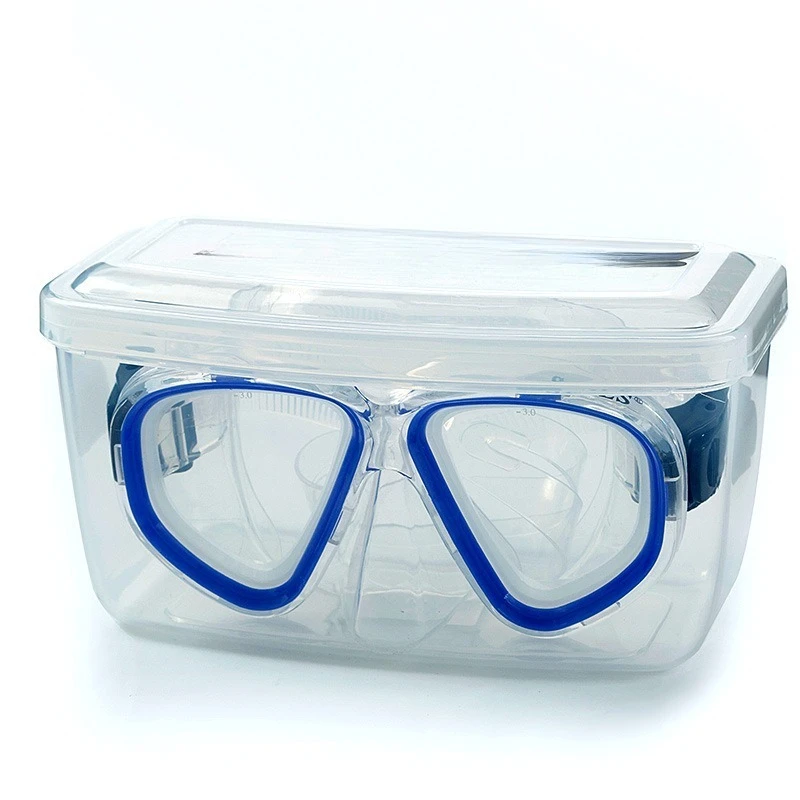 

Adult myopia swimming goggles high definition anti-fog tempered glass silicone diving goggles snorkeling cover nasal mirror