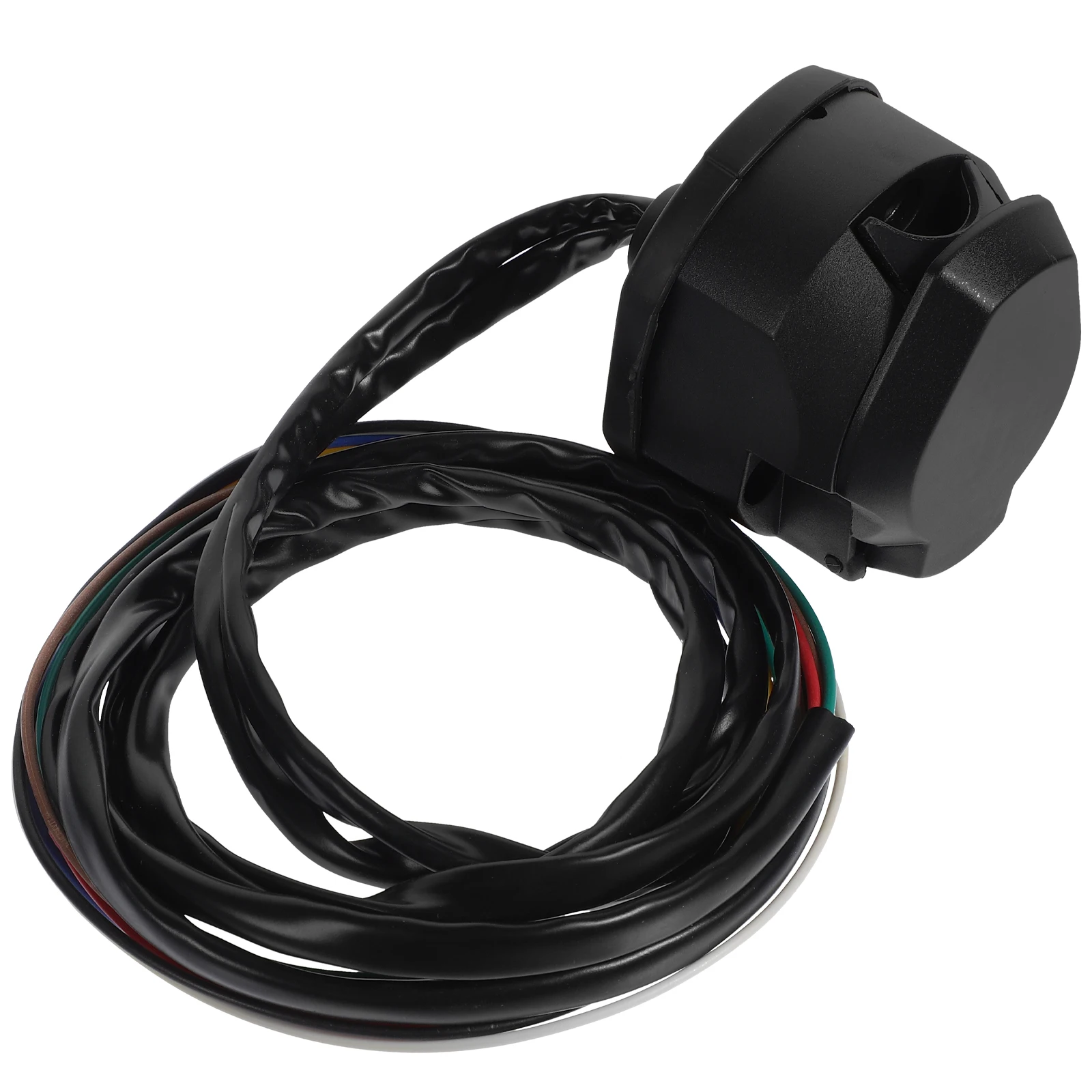 

7 Pin Trailer Plug Adapter Socket 1.5M Flat Cable Wiring Harness Connector For European Style Light Socket Rv Bike Trailer
