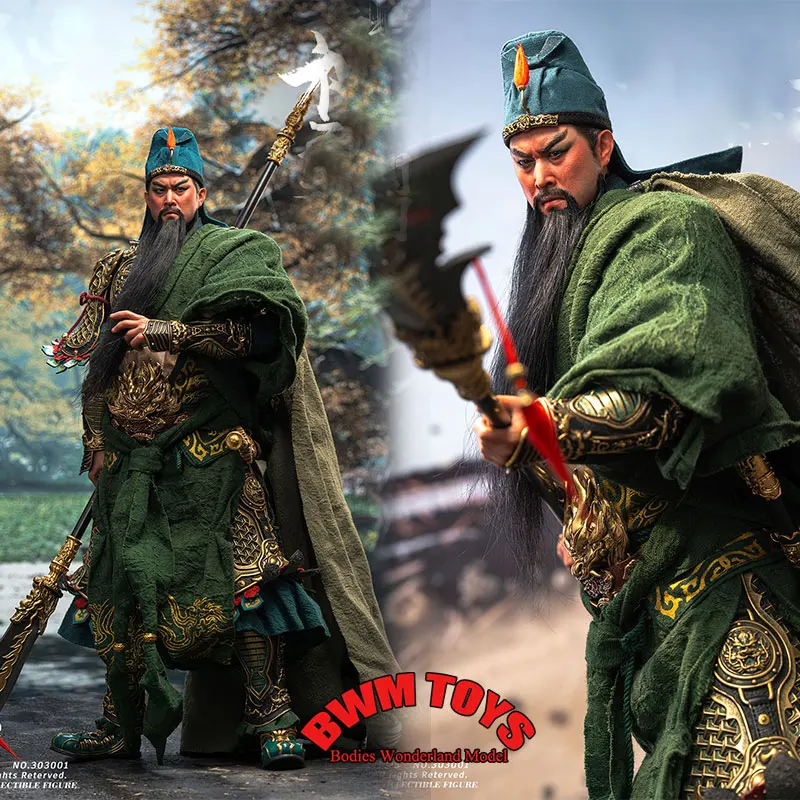 

303TOYSxJSTOYS 1/6 Scale Male Soldier Three Kingdoms Guan Yu Ancient Chinese Generals 12inch Action Figure Doll Collection