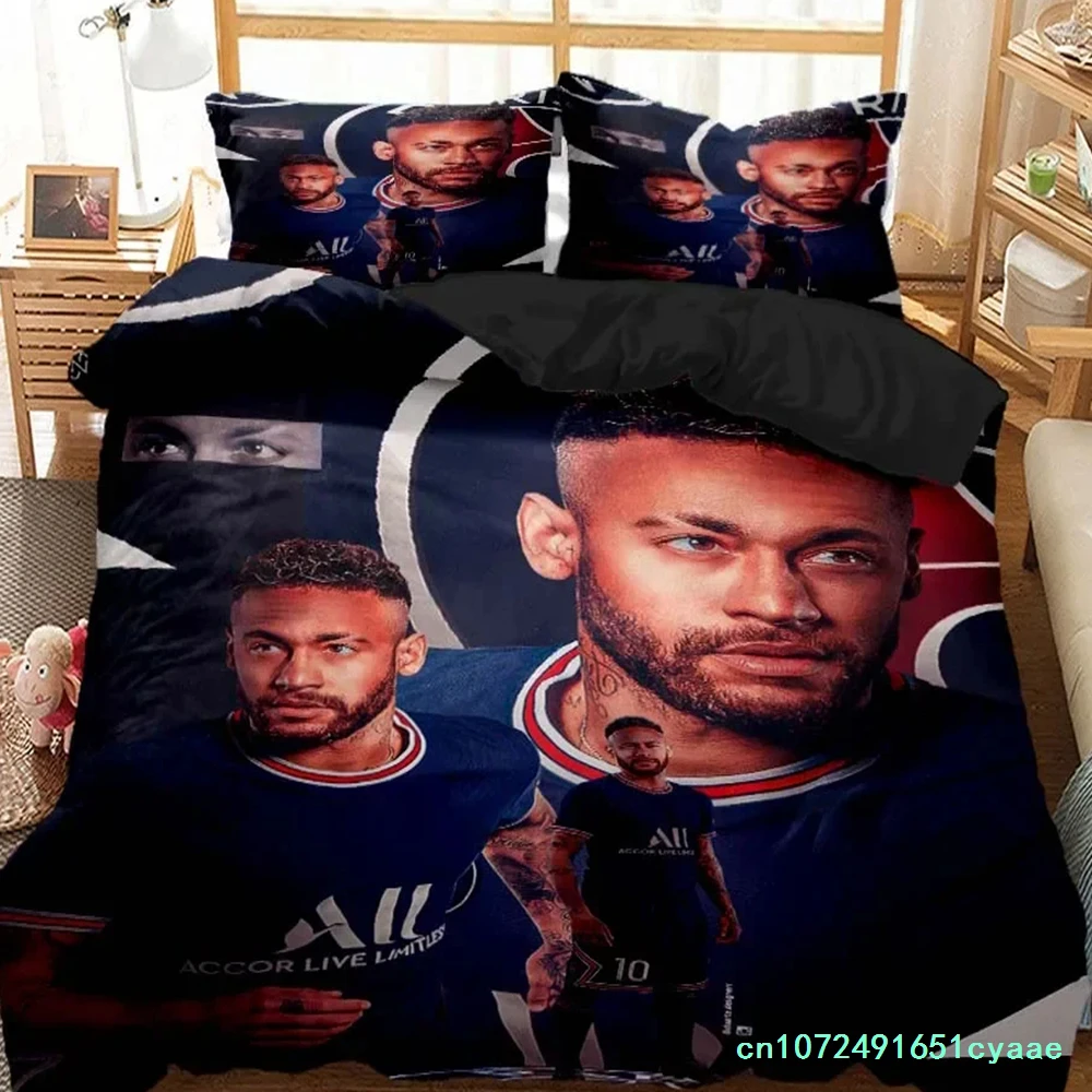 Modern Football Superstar 3D Printed Bedding Queen Bedding Set Soft And Comfortable Customized King Size Bedding Set For Boy
