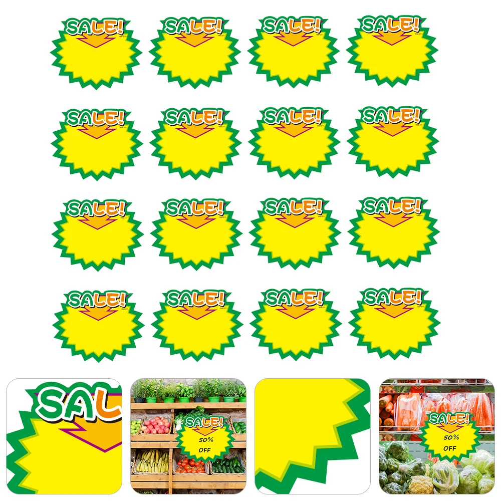 

50Pcs Sale Price Stickers Promotional Advertising Tags Retail Market Shop Price Labels Advertising Tags Promotional Sticker