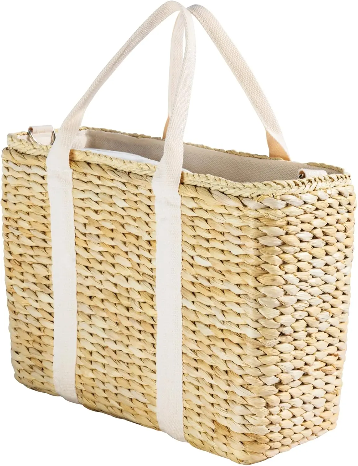 Insulated Beach Cooler Bag, Leak Proof, Premium Quality Corn Husk, Beach Bag, Pool Bag, Tote Bag, Straw, Rattan, Gifts for Women