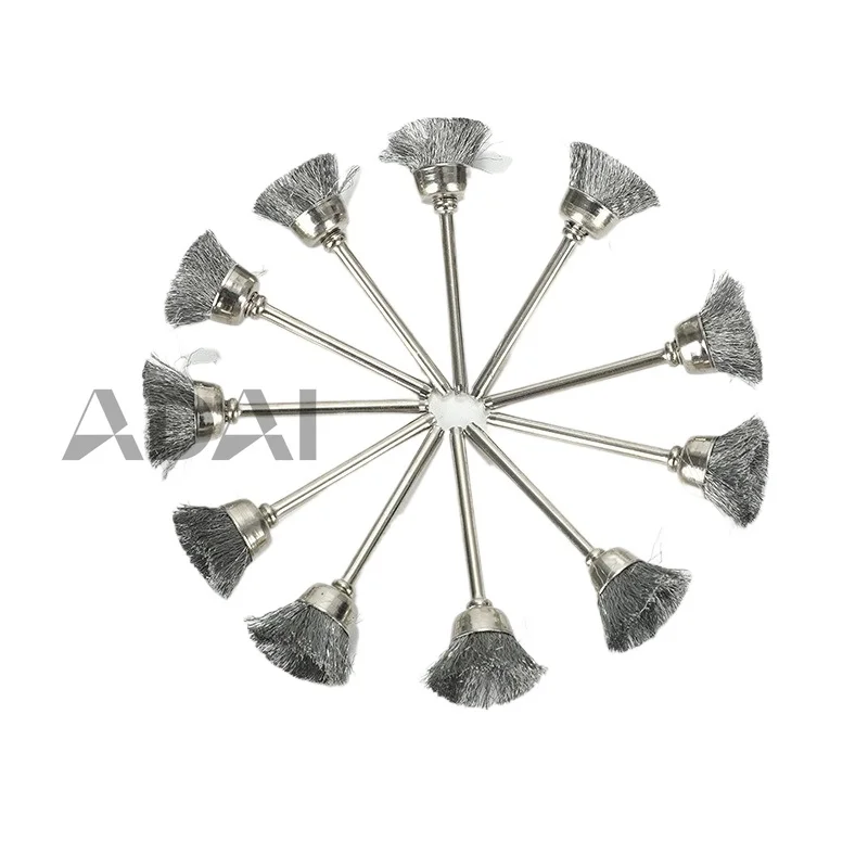 

45-piece rust removal set including walnut jade cleaning brush, mini hairbrush, bowl-shaped T-shaped wire brush with handle