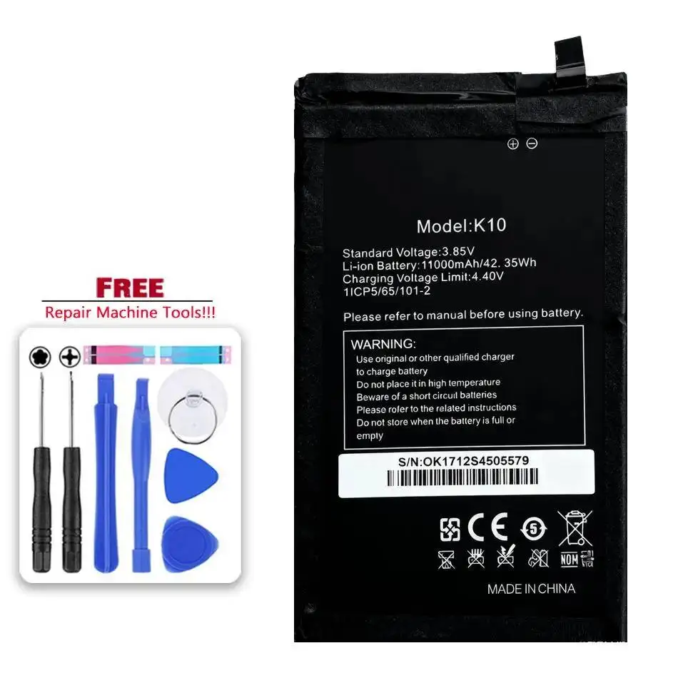 

Аккумулятор мобильного телефона емкостью 11000 мАч для стабильного Oukitel K10