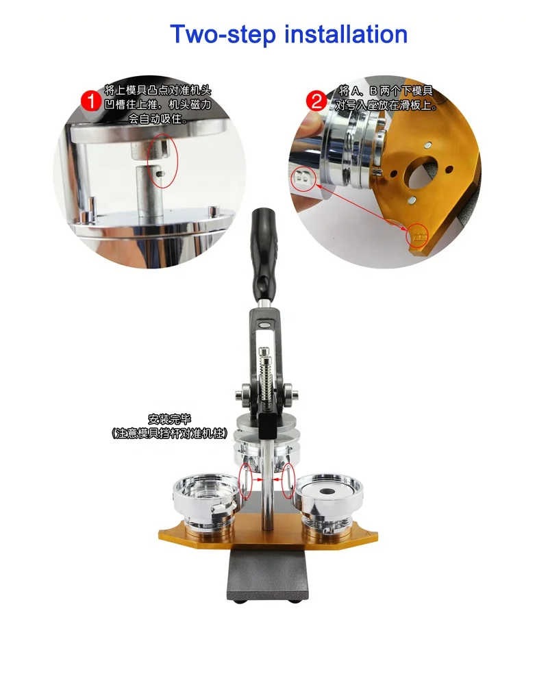 Manual Button Machine Covered Button Making Machine Bearing 10 Steel Diy Provided Manual Fabric Prensa Manual De Metal TJ CN;JIA