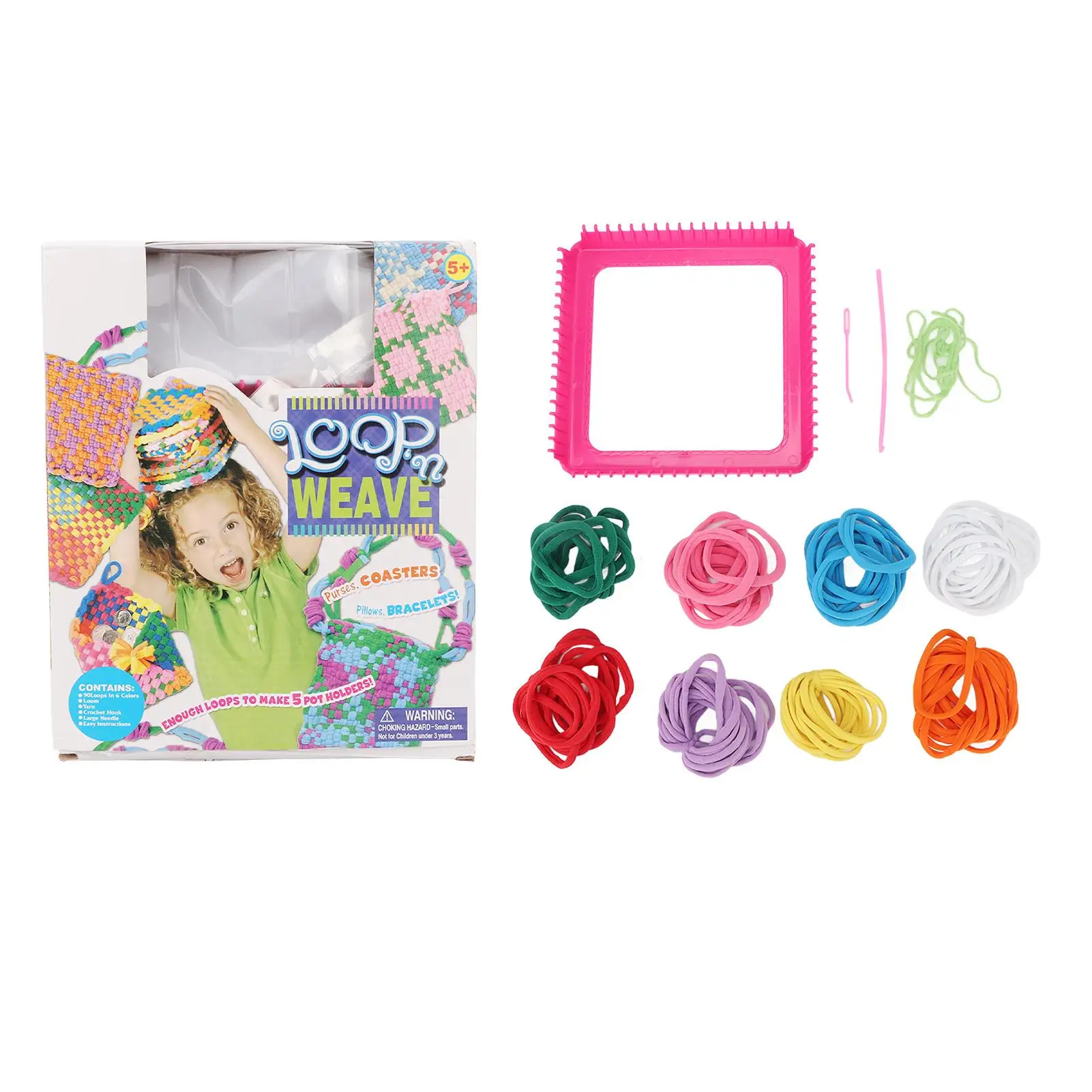 

Colorful DIY Rope Weaving Kit for Seniors Stress Relief Pillows and Purses Therapeutic Toys for Dementia Care