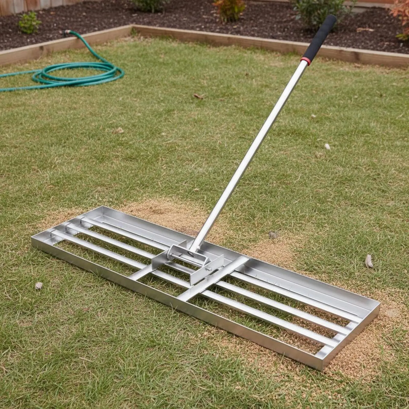 

Lawn Leveling Rake Rust-Resistant Stainless Steel Level Head Rake Yard Leveling Tool Easy to Clean Soil Leveler for Garden