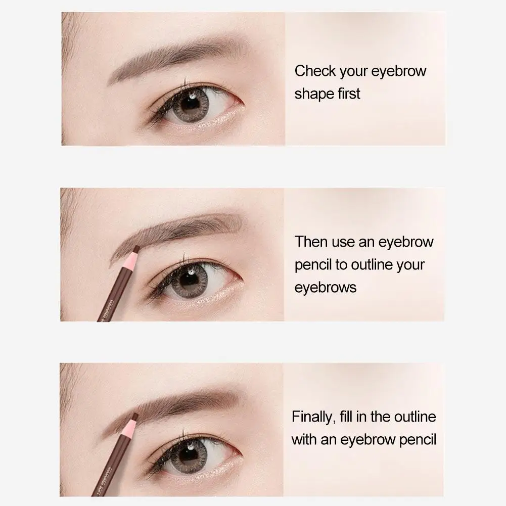 Crayon à sourcils résistant à la sueur et aux taches, ligne de traction, maquillage longue durée, pas besoin d'affûtage, cosmétiques coréens