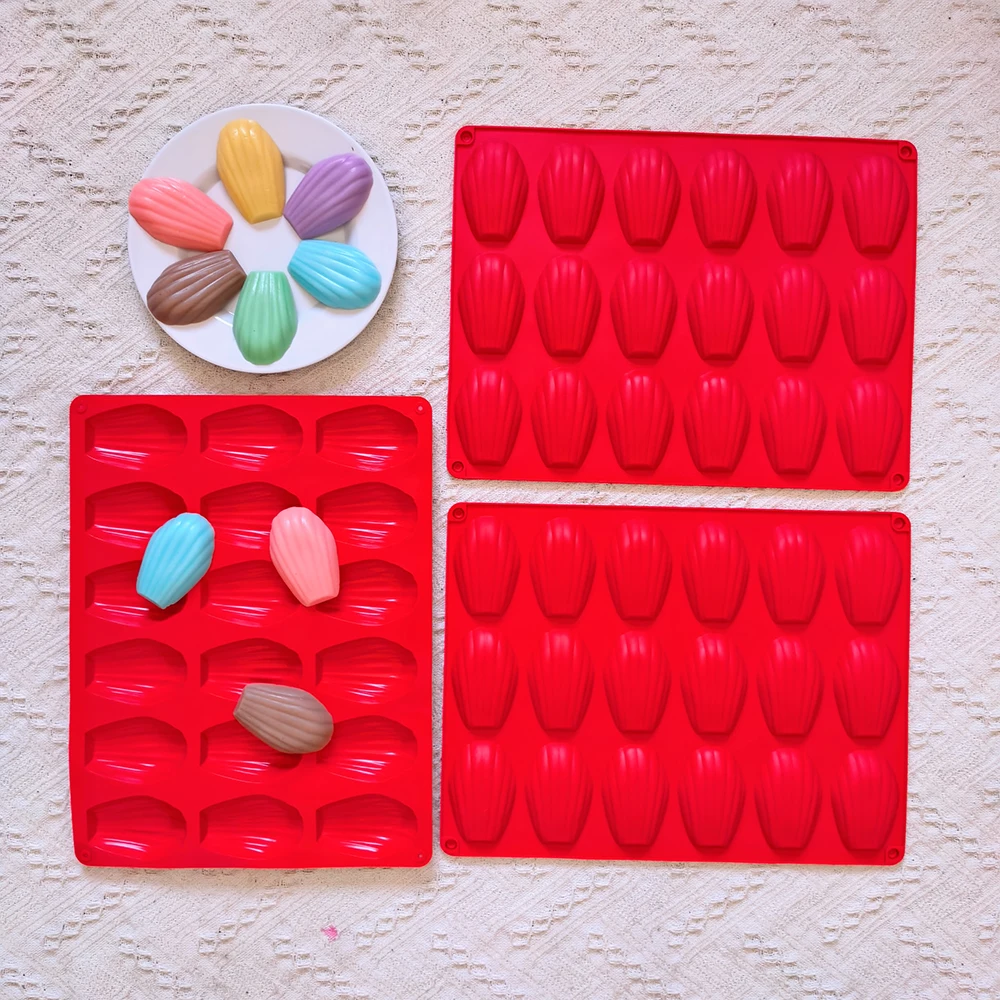 1 قطعة الإبداعية مادلين على شكل الشوكولاته قالب من السيليكون DIY بها بنفسك الجليد الكوكيز بودنغ كيك تحلية أواني الخبز