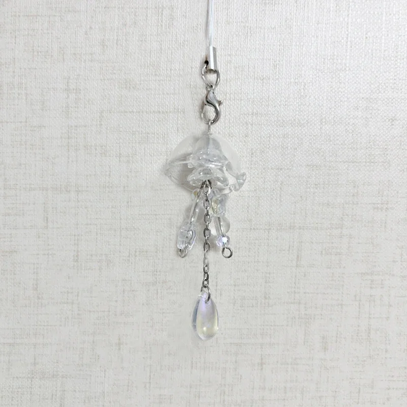 Handmade jellyfish mobile phone charm y2k original  keychain