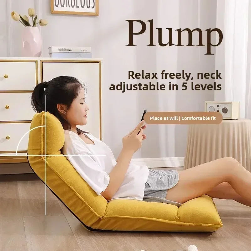 Household GoodsLazy Sofa Reclining And Sleeping Bay Window Chair Bed Back Chair Folding Leisure Chair Tatami Seat Cushion