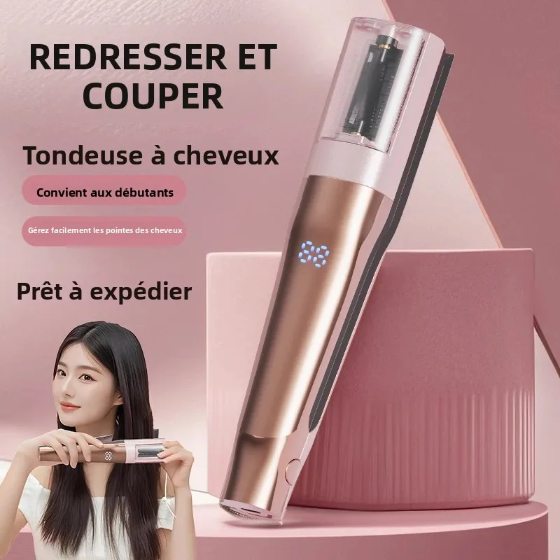 Tondeuse d'épingles de cheveux, dissolvant de fentes, sec, endommagé, cassant, professionnel, automatique, pour femmes, machine de coupe de cheveux sans fil