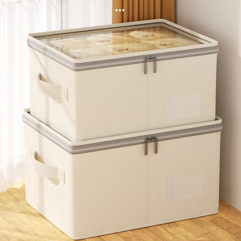 

Foldable Clothes Storage Box Large Capacity Wardrobe Layered Organizer Basket for Clothing Pants Home Storage