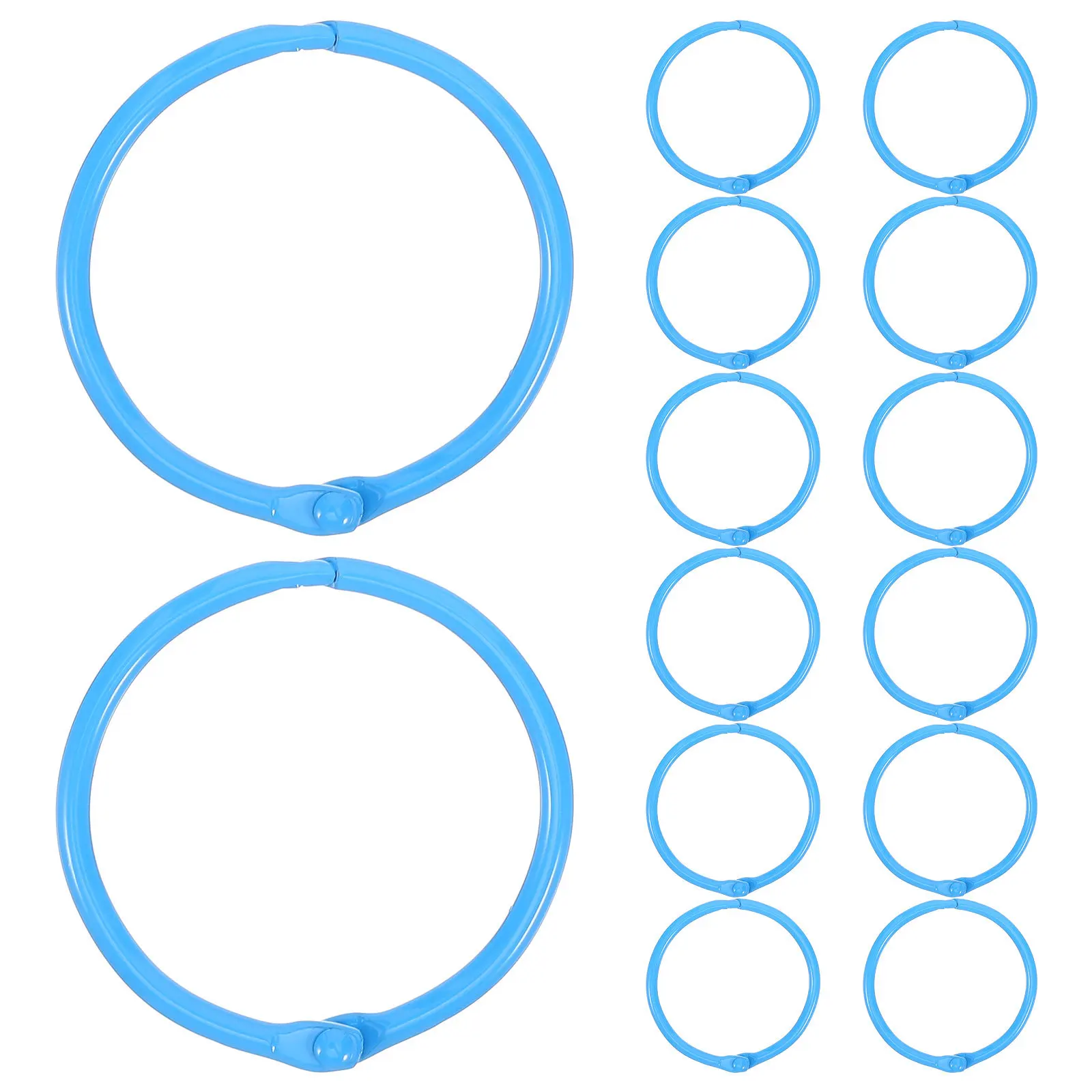 

30Pcs Metal Book Binder Rings Blue Loose Leaf Binding Rings for Flashcards Index Cards Snap Open Office Supplies Organization