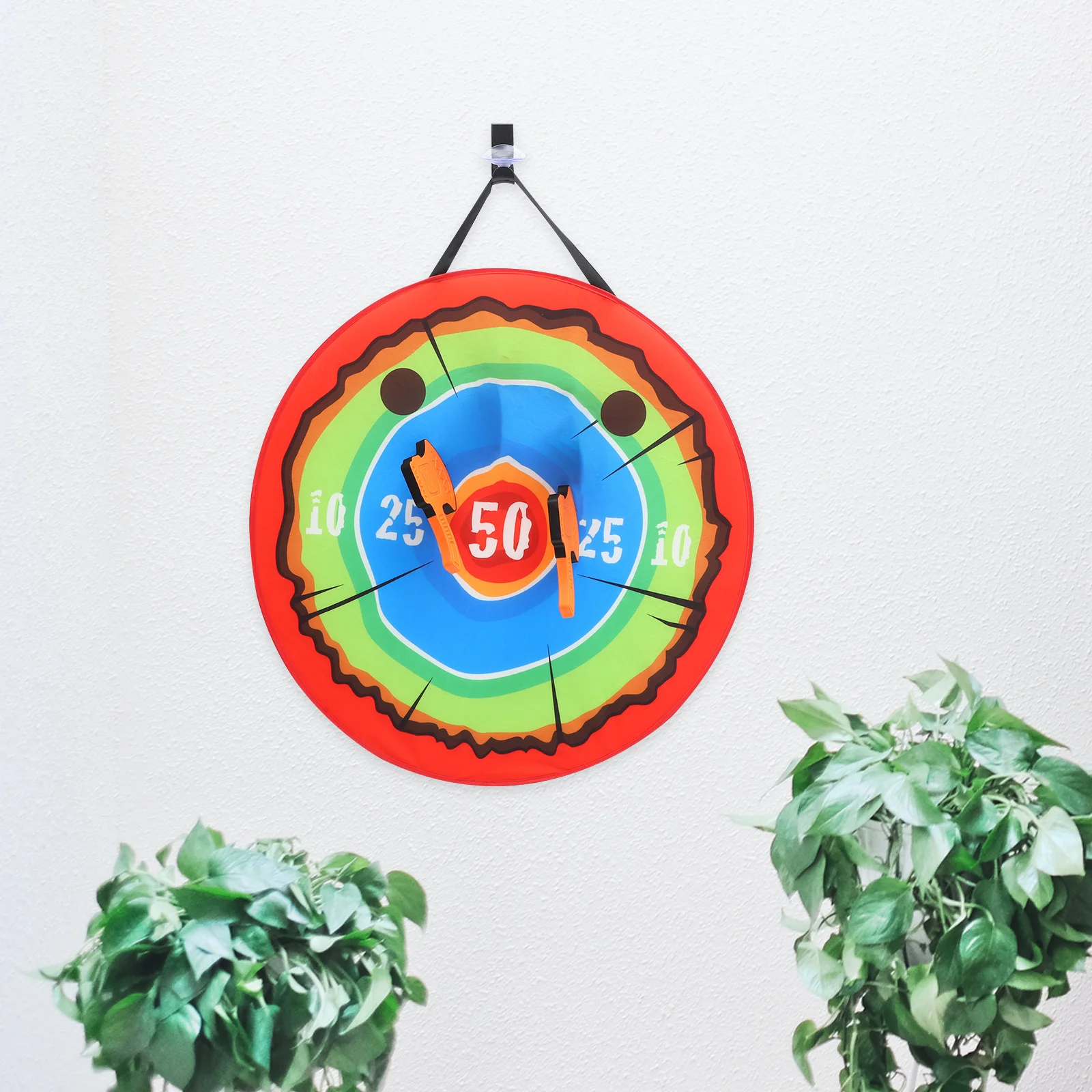 Set di 1 Gioco del Bersaglio con Ascia Volante per Bambini, Gioco Educativo da Interno, Divertimento Interattivo Genitore-Figlio con Cartoni Animati
