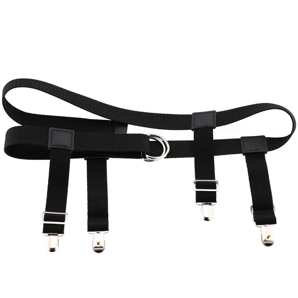 Decopunk 2021 New Unisex Elastic Waist Belt with Garter Suspender Clip Stocking Pants Holder Strap For Stockings Pants Holder