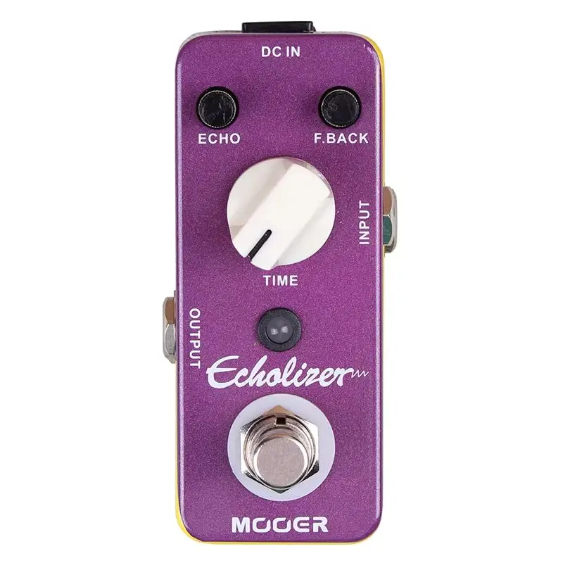 MOOER Echolizer Guitar Effects Pedal Delay 25ms-600ms Delay Time True Bypass Metal Shell Micro Pedal Guitar Parts Accessories