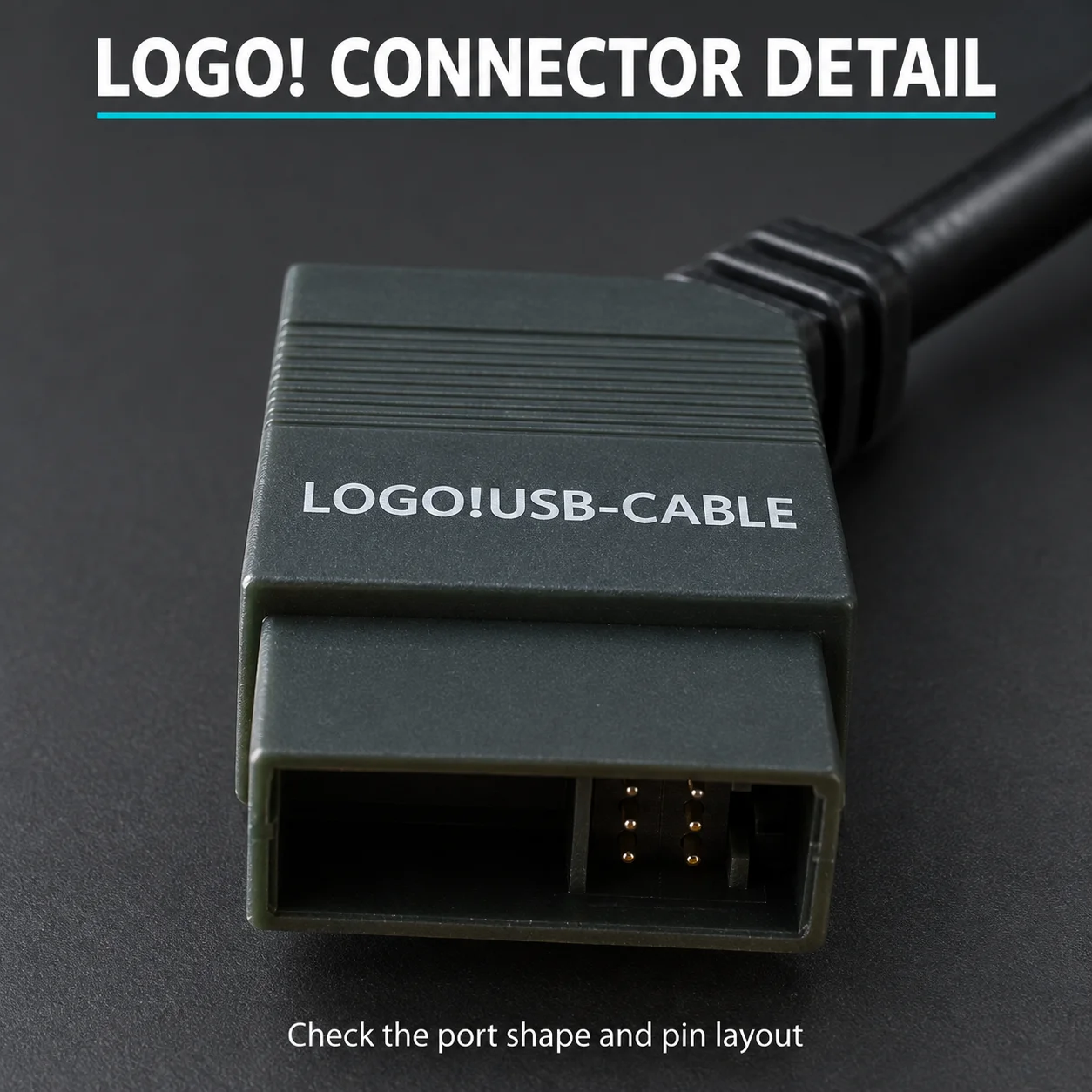 LOGO!Soft Comfort USB Communication Cable for Siemens LOGO PLC, Enhanced 6 Pin, Program Transfer Maintenance Wire