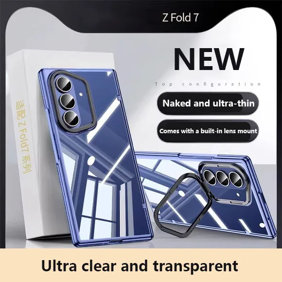 

Прозрачный чехол для телефона с покрытием для Samsung Galaxy Z Fold 7 Fold7 ZFold7 5G, складной противоударный чехол с магнитной петлей
