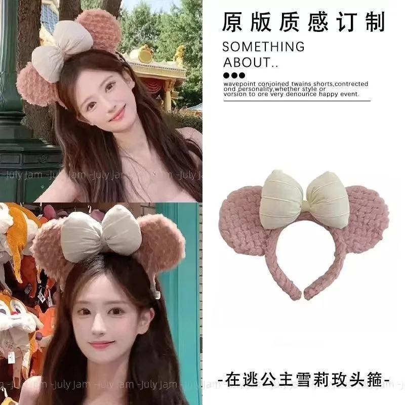 

Kawaii Disney Mickey Mouse Headband New Cute Headband Plush Autumn/Winter Hair Accessories Headwear Women's Holiday Gift