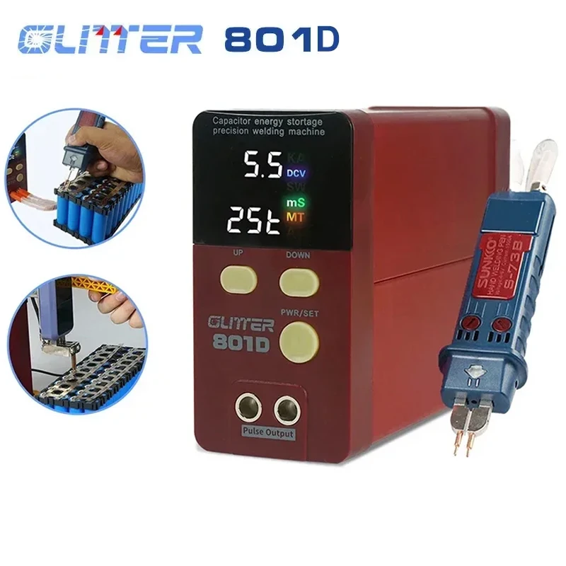 801D Capacitor Spot Welder 14.5KW Energy Storage Type Small Welding Machine LiFePo4 Battery 0.5mm Stainless Steel Nickel Welding