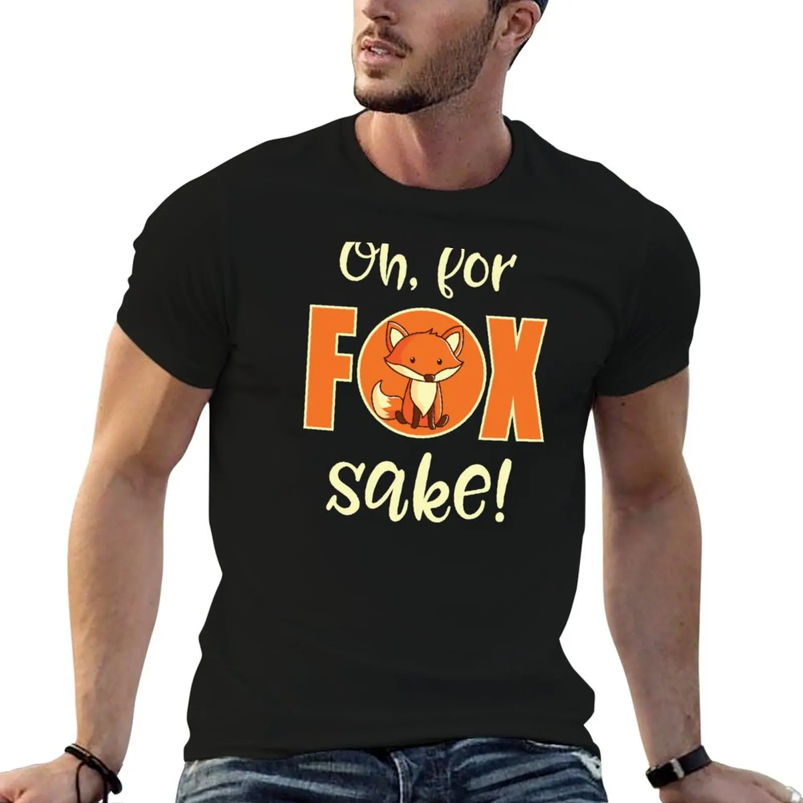 

man white for shirts man Oh Sake T-Shirt For graphic for Cute Funny t shirts Fox t pack
