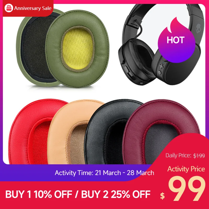 Replacement Ear pads for Skullcandy Crusher Wireless Crusher Evo Crusher ANC Hesh 3 Headphones Ear Cushions Earpads headset