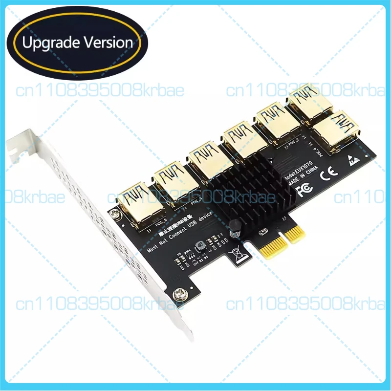 

Позолоченная плата расширения PCI-E 1-в-7 USB 3.0 для видеокарты X1-X16, внешняя видеокарта 009 Plus 1-в-7