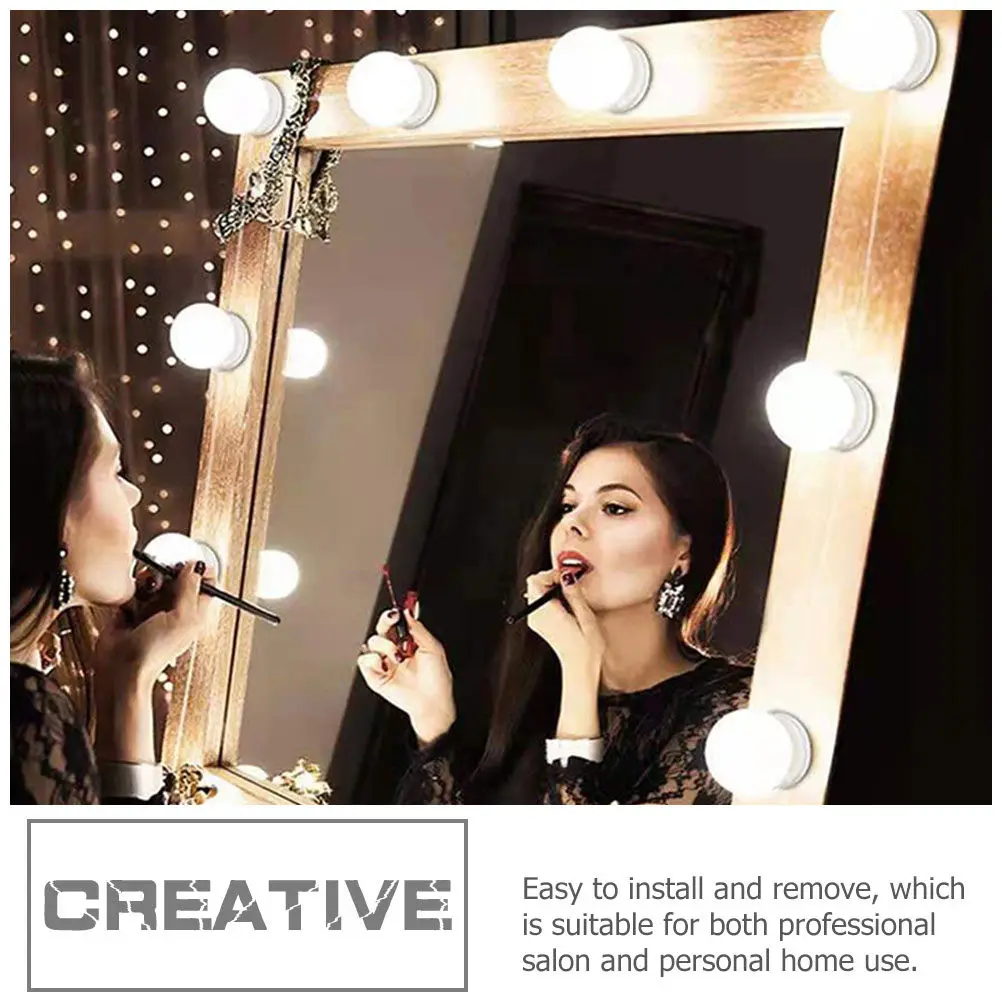 1Set LED Makeup Mirror Light Front Vanity Lamp Adjustable Modern Decorative Dressing Table Mirror Lamp for Bathroom Bedroom Home