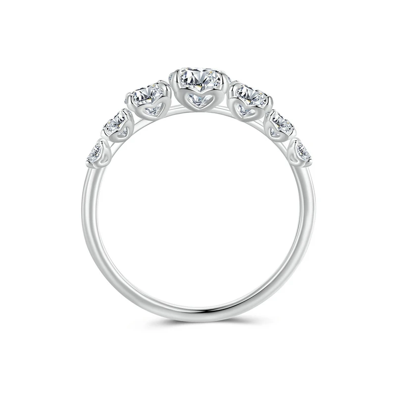 Anillo Éternité de 7 Moissanitas en Plata 925 | Dalesha - Imagen 6