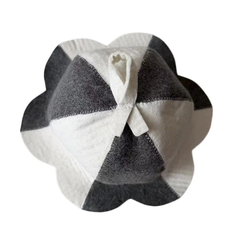 Lightweight & Breathable Wool Sauna Hat Maximum Heat Protection Sauna Cap