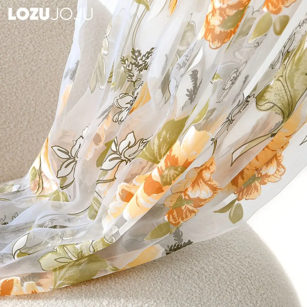

LOZUJOJU шторы с цветочным узором, роскошные прозрачные шторы для гостиной, спальни, кухни, тюль для окон, занавески из тонкой пряжи