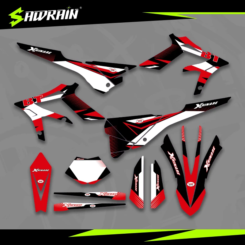 Sawrain Motorcycle Graphics Backgrounds Decal Stickers Kits for BETA 15-19 Beta Xtrainer 03