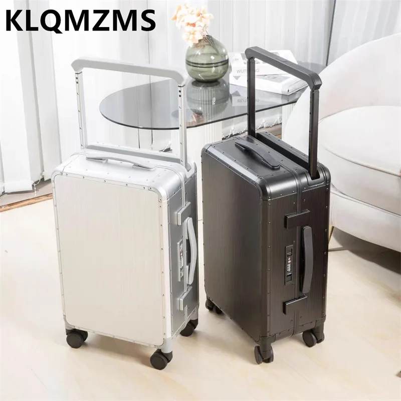 

KLQDZMS Business Trolley Travel Bag 20"24 inch Password Box High Quality Luggage All Aluminum Magnesium Alloy Boarding Luggage