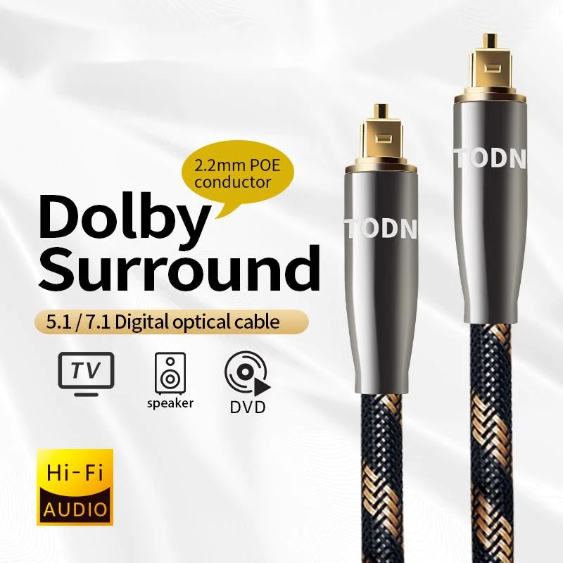 

For todn5.1 digital audio cable Toslink, 1M, 2m, 3M, optical fiber audio cable for DVD high fidelity todn5.1 digital TV