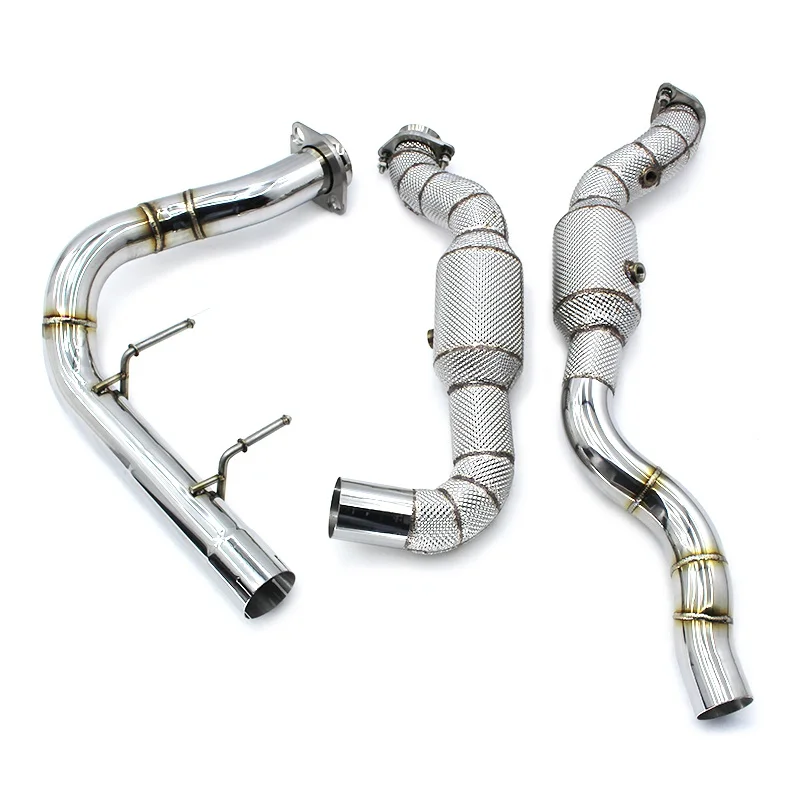  Head Section High flow Pipes Exhaust Pipes branch downpipe Exhaust Pipe with catalyst For Ford F150 SVT RAPTOR 3.5TT 