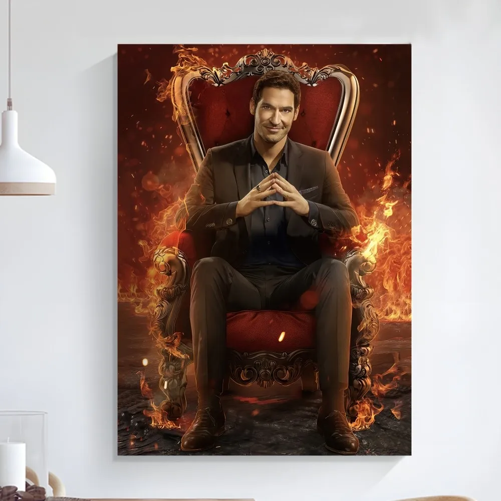 Lucifer TV Serie Poster Art Self-adhesive Art Small Poster HD Quality Poster Wall Art Painting Study Wall Decoration