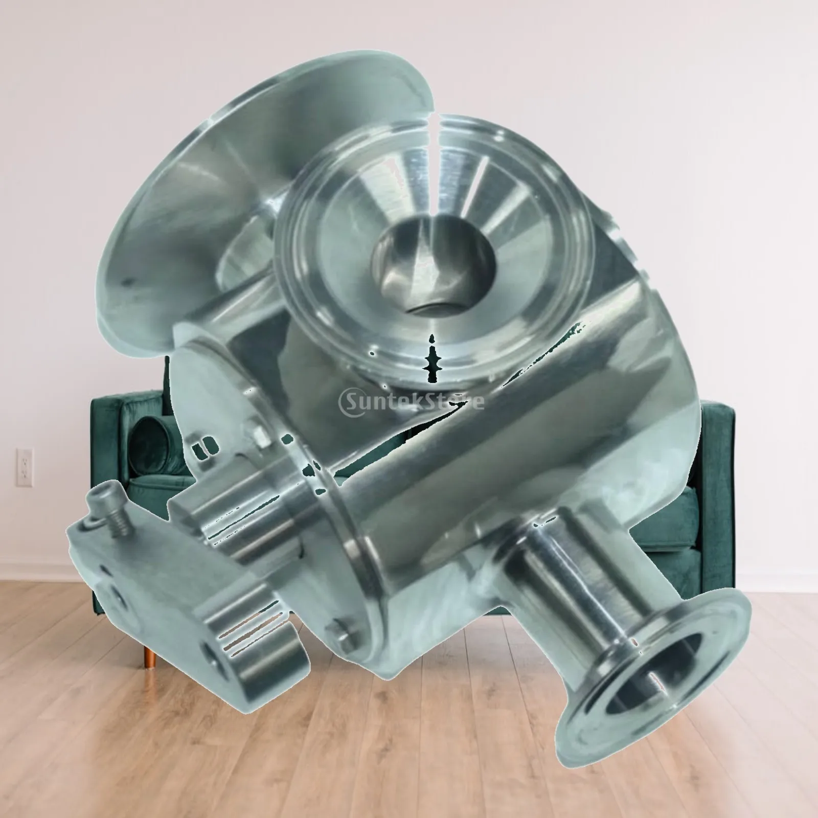 Food Grade Three Way Rotary Plug Valve Stainless Steel 304 for Pneumatic Filling Stream Switching Hygienic Processing