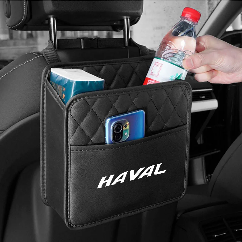 Car Storage Bag Hanging Seat Back Tissue Water Cup Holder For Haval H1 H2 H3 H6 H7 H9 M6 F7X Jolion Great Wall Accessories