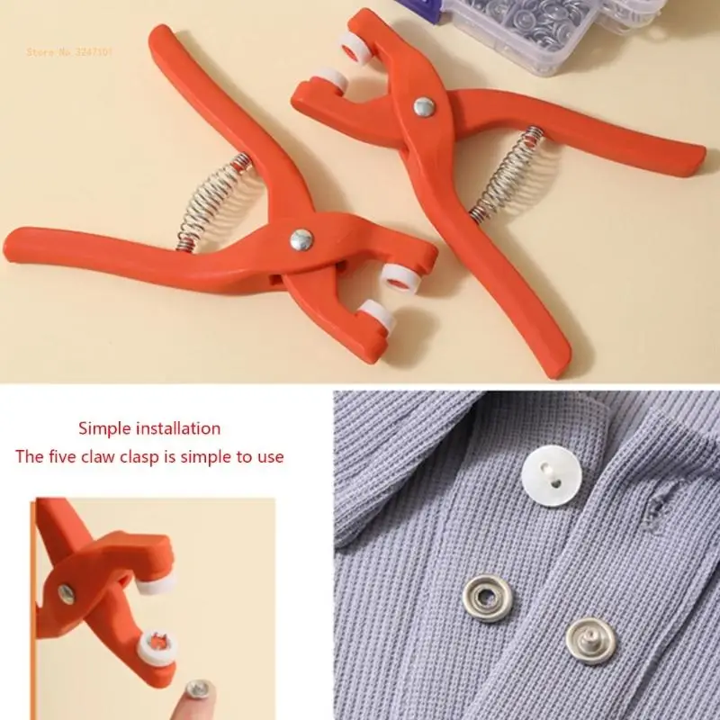 Eyelet Hole Pliers Convenient Grommet Eyelet Plier Set for DIY Bab-Clothes Bags Garments Crafts Projects Dropship