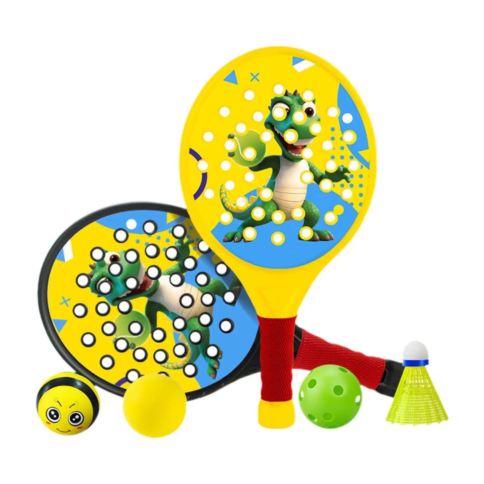 

Padel Rackets with Balls Equipment Comfortable Practice Non Slip Handle Tennis Racquets for Matches Outdoor Summer Children