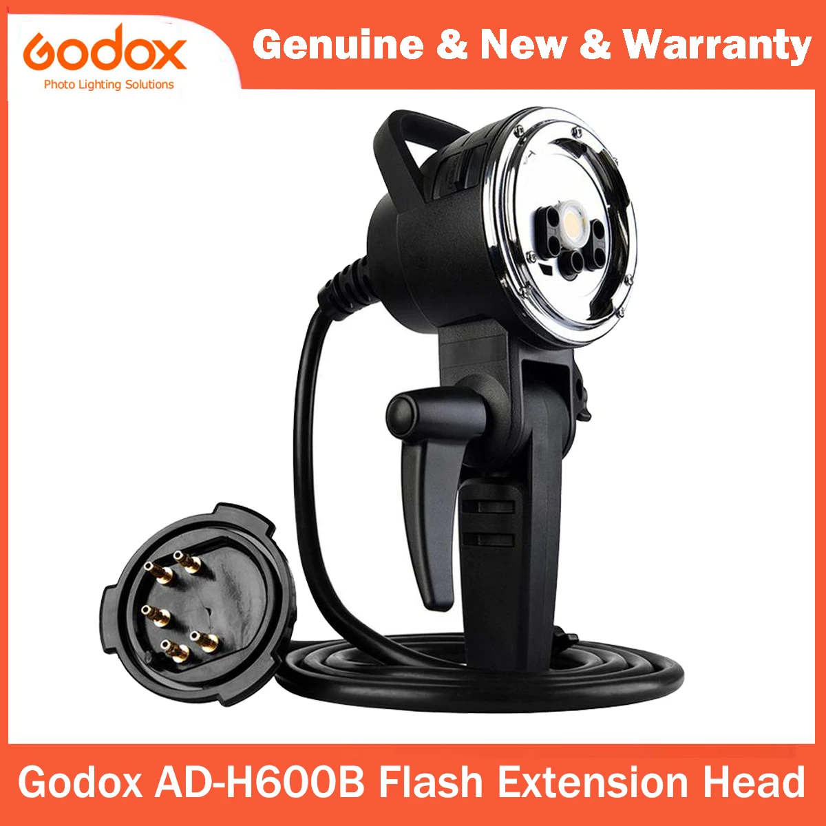 Godox AD-H600B Cabezal de extensión de Flash de montaje Bowens de 600W, lámpara de luz portátil fuera de cámara para Godox Witstro AD600B AD600BM