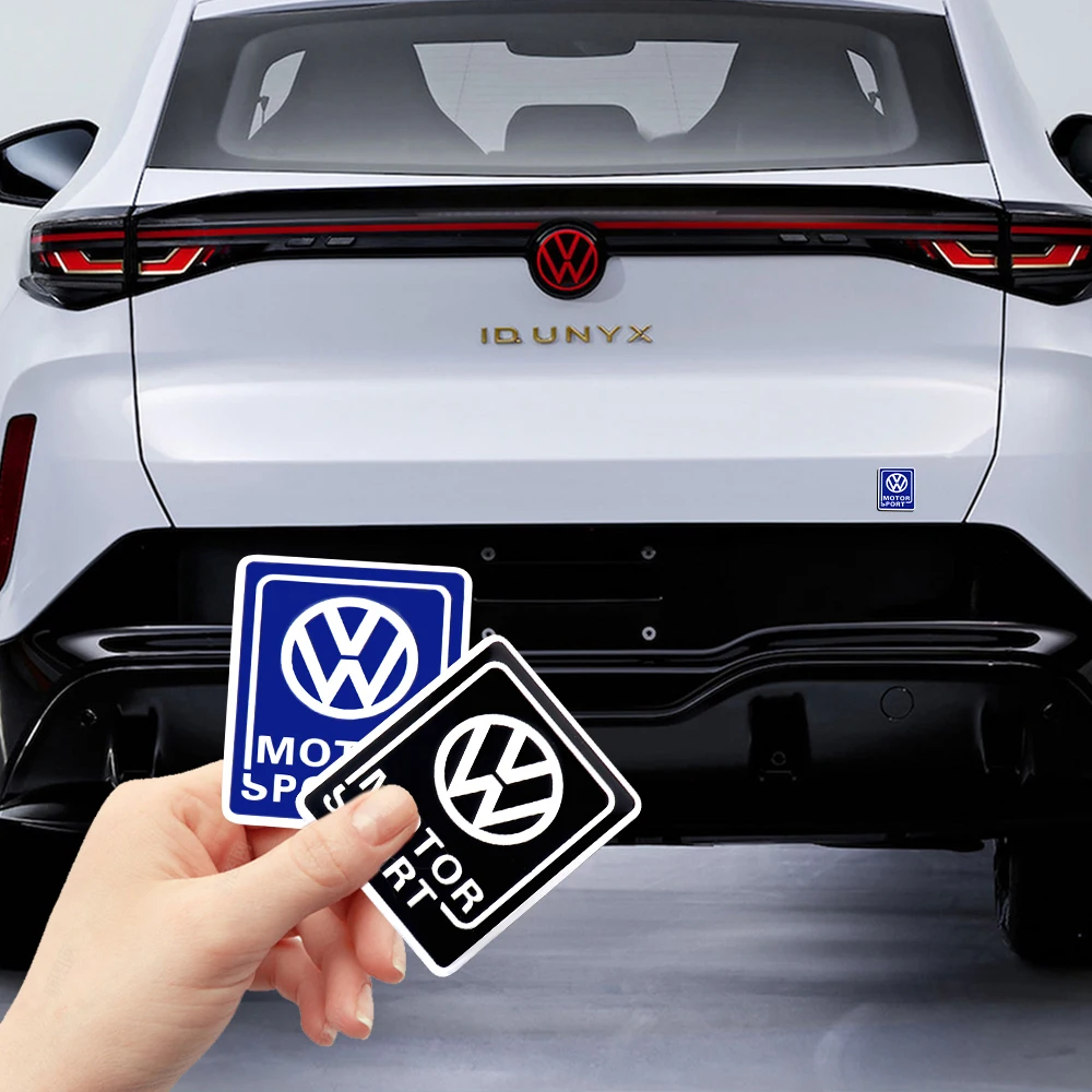 1pc 3D Aluminum Metal Alloy Badge Emblem Rear Trunk Sticker for VW Volkswagen R Golf Polo Passat Touran Accessories Styling