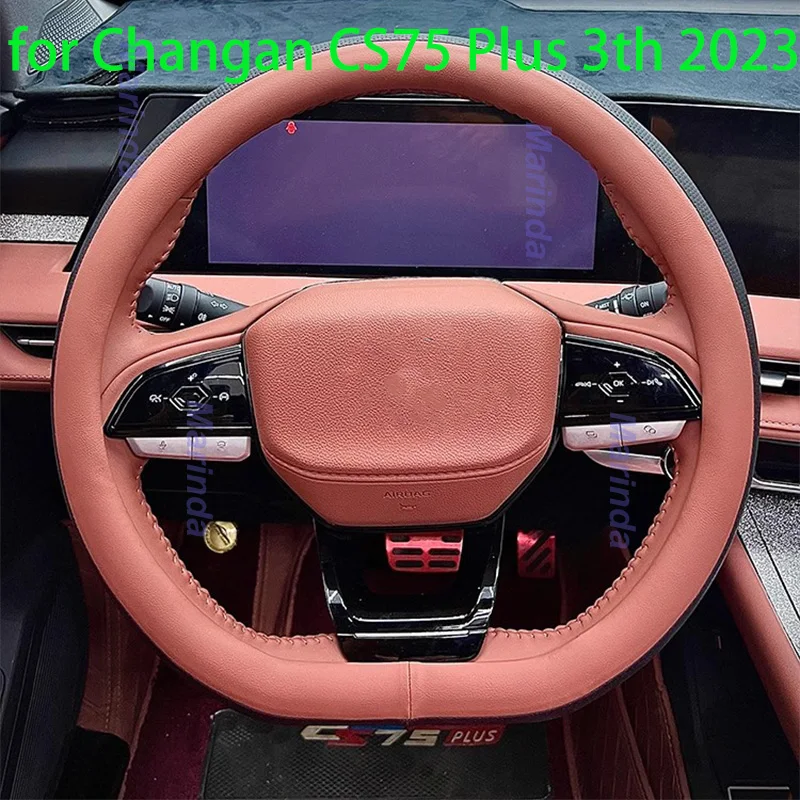 

Car Steering Wheel Cover for Changan CS75 Plus 3th 2023 Non-slip Wear-resistant Protector Leather Cover Interior Accessories