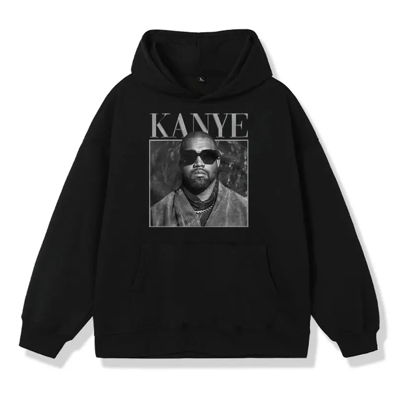 

Rapper Kanye West Print Hoodie Male Sweatshirts Autumn and Winter Fashion Hip Hop Pullover Oversized Streetwear Hoodies Unisex