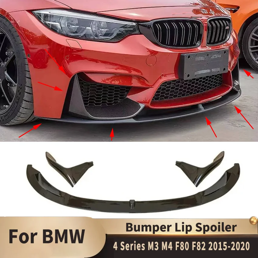 

2015 To 2020 for BMW 4 Series Accessories M3 F80 M4 F82 Car Front Bumper Lip Spoiler Splitter Diffuser Body Kit Cover Guard