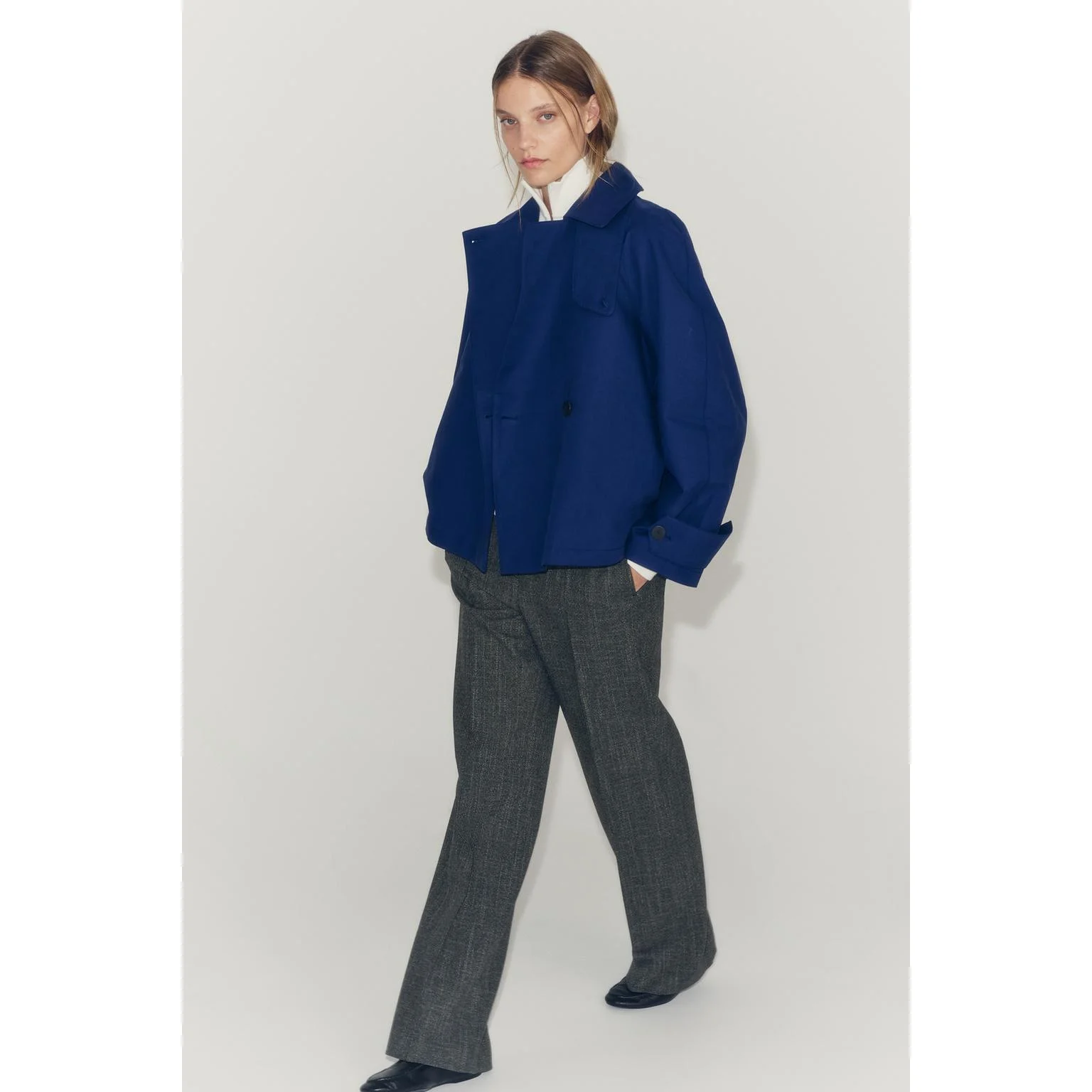 Fashionable Short Coat Jacket Women's New Arrival Early Autumn Versatile Outerwear Polyester Fiber Long Sleeve with Inner ...
