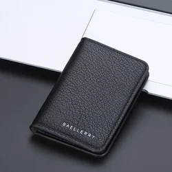 Multi-card Slot Solid Color Portable Leather Card Case Universal Bank Card Credit Cards ID Card Holder Travel Purse Organizer