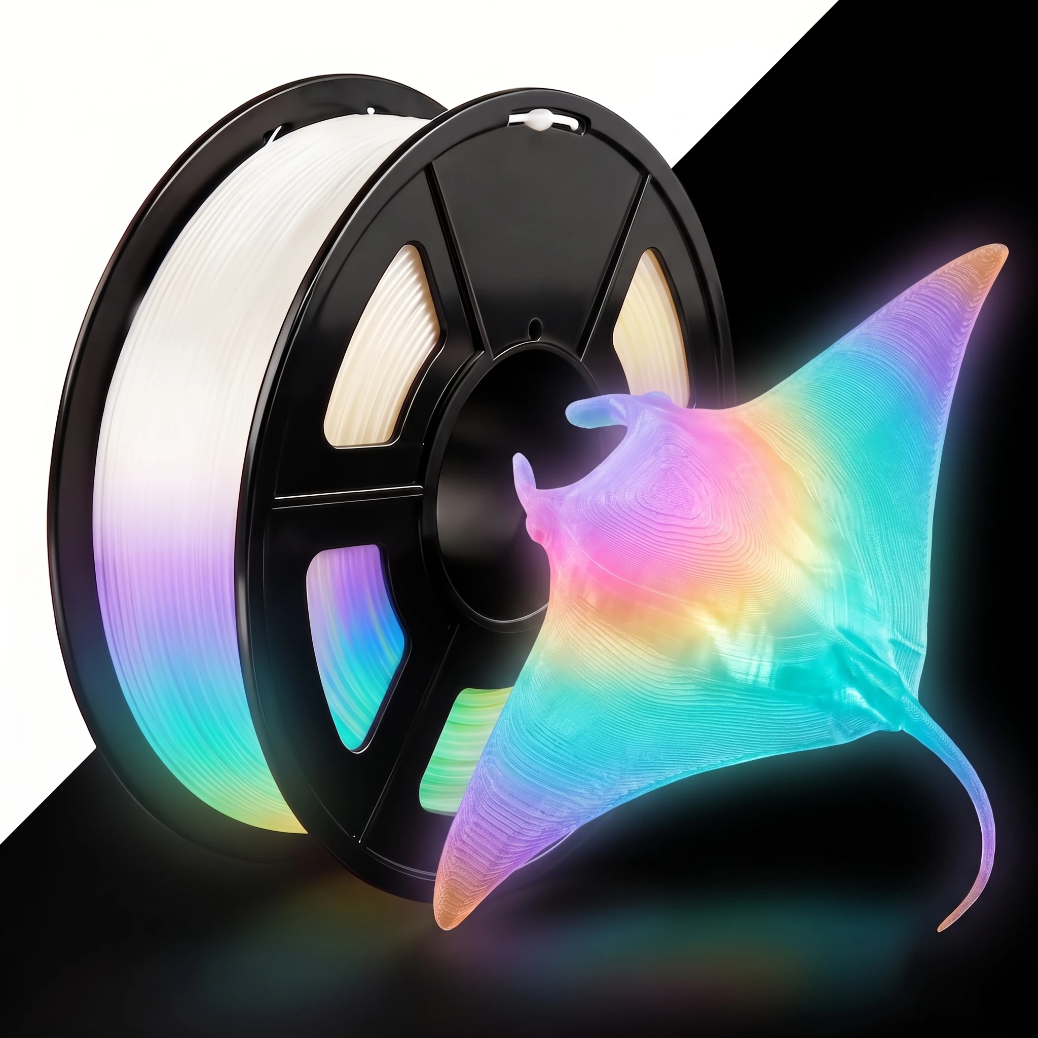 Halloween Glow in The Dark PLA Filament 1.75mm, Colorful & Long-Lasting Glow 3D Printing Filament for FDM 3D Printer,250g